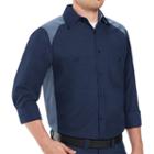Big & Tall Big & Tall` Red Kap Classic-fit Colorblock Button-down Shirt, Men's, Size: 4xb, Multicolor