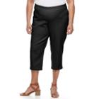 Plus Size Napa Valley Pull-on Capris, Women's, Size: 22 W, Black