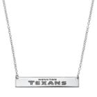 Houston Texans Sterling Silver Bar Link Necklace, Women's, Size: 18, Grey