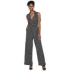 Women's Nina Leonard Print Surplice Wide-leg Jumpsuit, Size: Xl, Grey