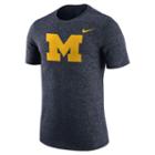Men's Nike Michigan Wolverines Marled Tee, Size: Small, Blue (navy)