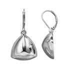 Simply Vera Vera Wang Nickel Free Puffed Pyramid Drop Earrings, Women's, Silver