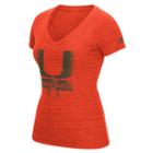 Women's Adidas Miami Hurricanes Football Tee, Size: Small, Orange