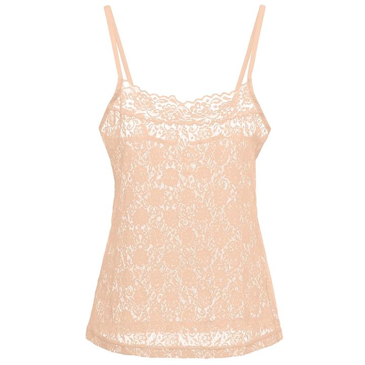 Women's Cosabella Amore Adore Lace Camisole, Size: Medium, Lt Brown