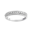 Promise Love Forever 1/3 Carat T.w. Certified Diamond Sterling Silver Wedding Ring, Women's, Size: 7, White