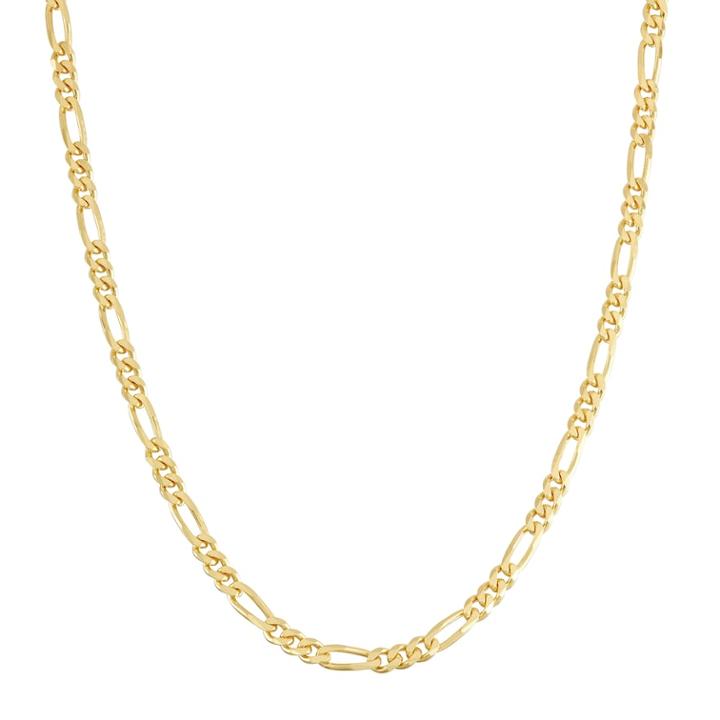 Men's 14k Gold Over Silver Figaro Chain Necklace, Size: 18, Yellow