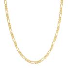 Men's 14k Gold Over Silver Figaro Chain Necklace, Size: 18, Yellow