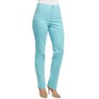 Petite Gloria Vanderbilt Amanda Classic Tapered Jeans, Women's, Size: 6 Petite, Turquoise/blue (turq/aqua)