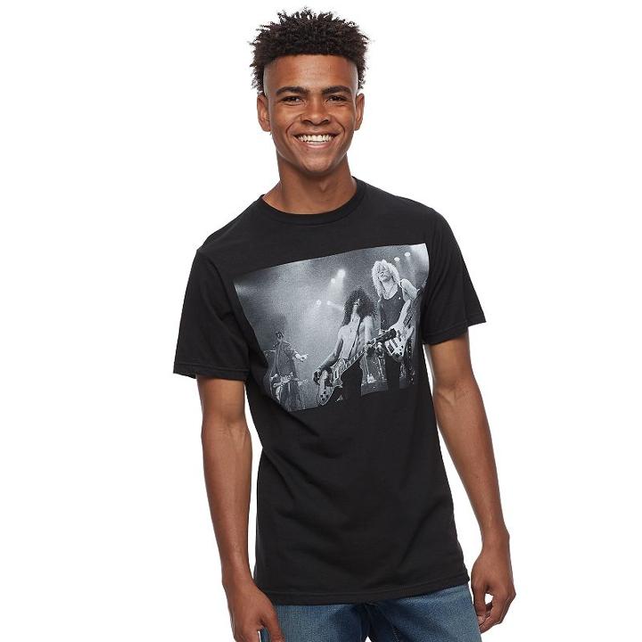 Men's Guns N' Roses Concert Photo Tee, Size: Medium, Black