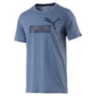 Men's Puma Essential Heathered Tee, Size: Large, Blue