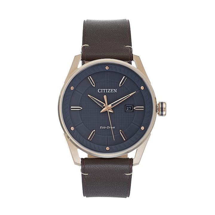 Drive From Citizen Eco-drive Men's Cto Leather Watch, Brown