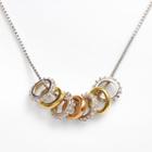 Sophie Miller 14k Gold Over Silver And Sterling Silver Tri-tone Ring Necklace, Women's, Size: 16, Multicolor