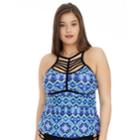 Plus Size Island Soul Curve Tie-dye Tankini Top, Women's, Size: 1xl, Jasmine Tie Dye