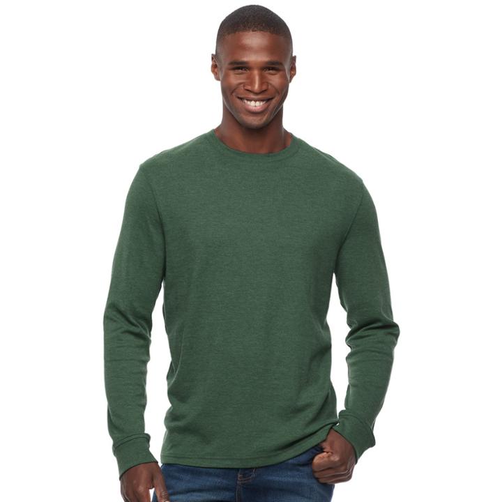 Men's Croft & Barrow&reg; Classic-fit Stretch Performance Crewneck Tee, Size: Medium, Dark Green