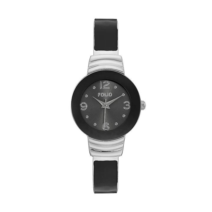 Folio Women's Cuff Watch, Size: Small, Black