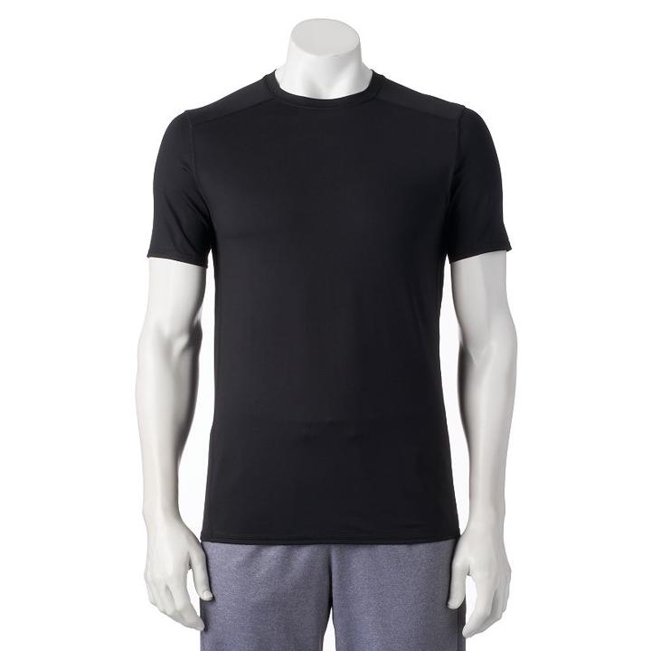 Men's Tek Gear&reg; Dry Tek Colorblock Base Layer Top, Size: Medium, Black
