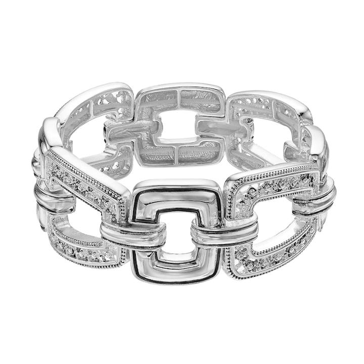 Napier Rectangle Stretch Bracelet, Women's, Silver