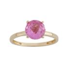 Lab-created Pink Sapphire 10k Gold Ring, Women's, Size: 7