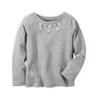 Girls 4-8 Carter's Tassel Necklace Top, Girl's, Size: 5, Charcoal