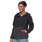 Women's Columbia Amberley Stream Hooded Colorblock Pullover Jacket, Size: Medium, Grey (charcoal)
