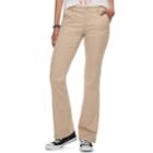 Juniors' Unionbay Hayden Twill Bootcut Pants, Teens, Size: 11, Beig/green (beig/khaki)