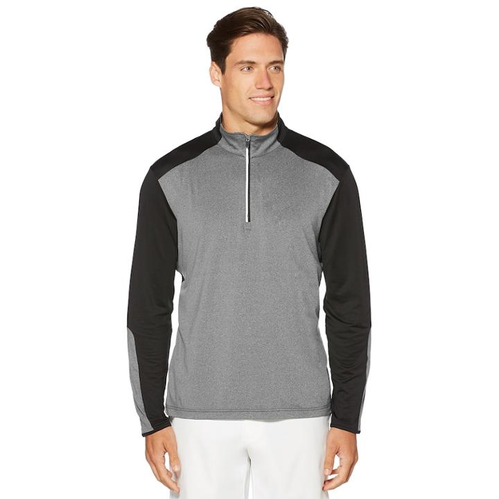 Men's Grand Slam Motionflow 360 Regular-fit Quarter-zip Golf Pullover, Size: Medium, Oxford