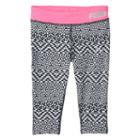 Girls 4-6x Puma Geometric Capri Leggings, Girl's, Size: 6, Black