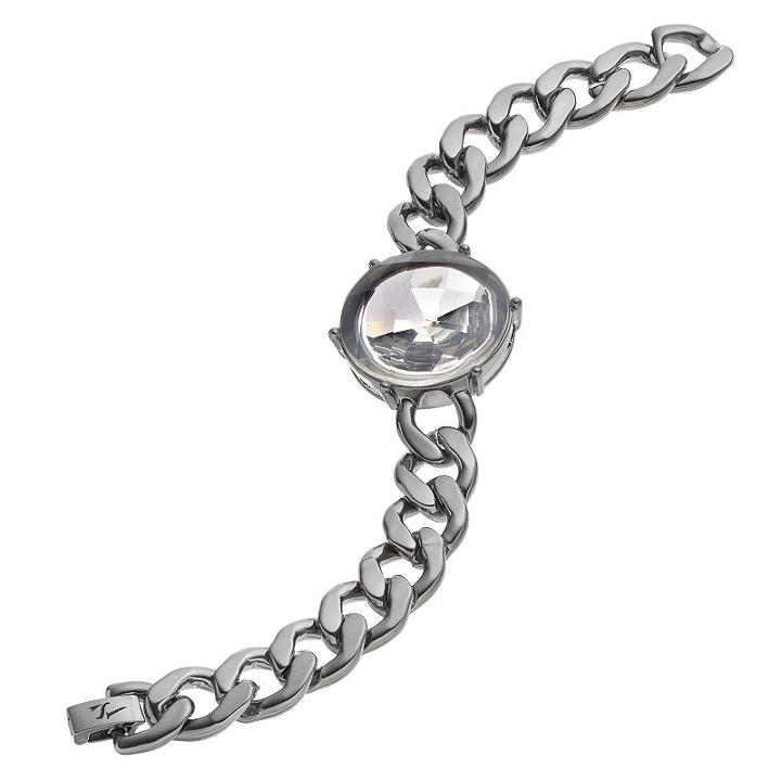 Simply Vera Vera Wang Clear Round Stone Chain Bracelet, Women's, Oxford