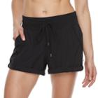 Women's Tek Gear&reg; Roll-tab Woven Shorts, Size: Xl, Black