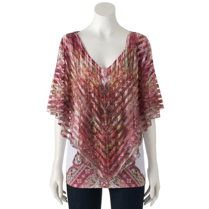 Women's World Unity Cold-shoulder Popover Top, Size: Large, Dark Red