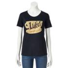 Juniors' Gilmore Girls Luke's Graphic Tee, Girl's, Size: Xl, Black