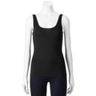 Juniors' So&reg; Scallop Edge Tank, Teens, Size: Small, Black