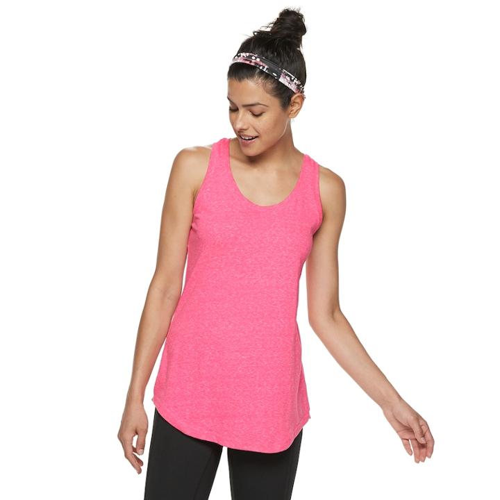 Women's Tek Gear&reg; Jersey Racerback Tank, Size: Medium, Med Pink