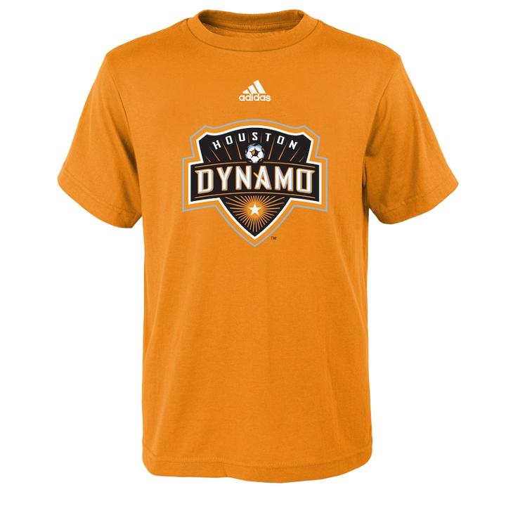 Boy's 8-20 Adidas Houston Dynamo Logo Tee, Size: L 14-16, Orange