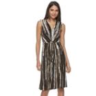 Petite Dana Buchman Tie-front Crepe Dress, Women's, Size: L Petite, Dark Beige