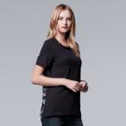 Women's Simply Vera Vera Wang Pleated Mixed-media Top, Size: Large, Oxford