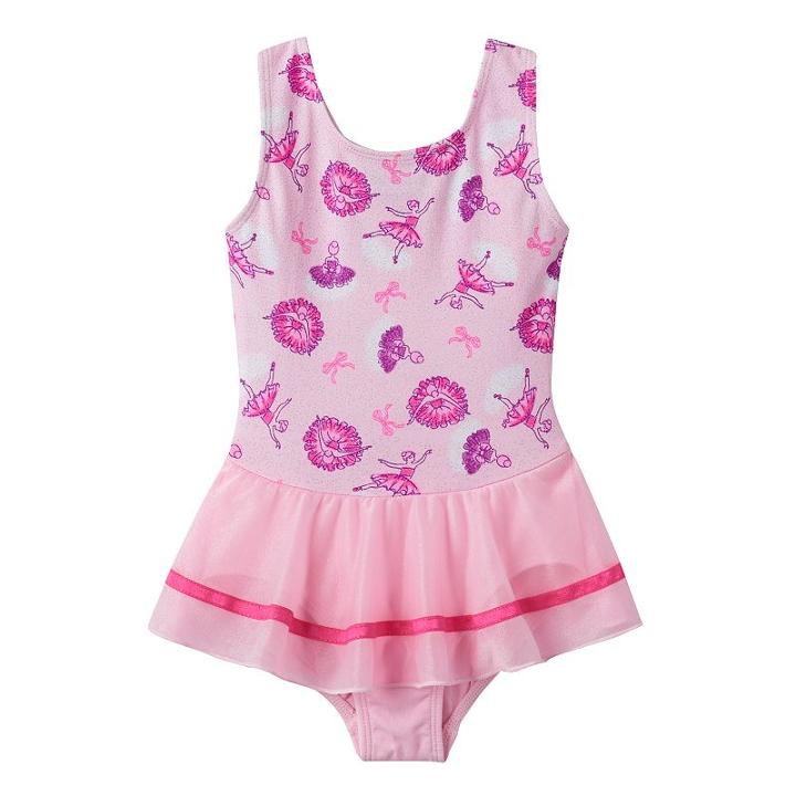 Toddler Girl Jacques Moret Glitter Ballerina Skirtall Leotard, Size: 4t, Pink
