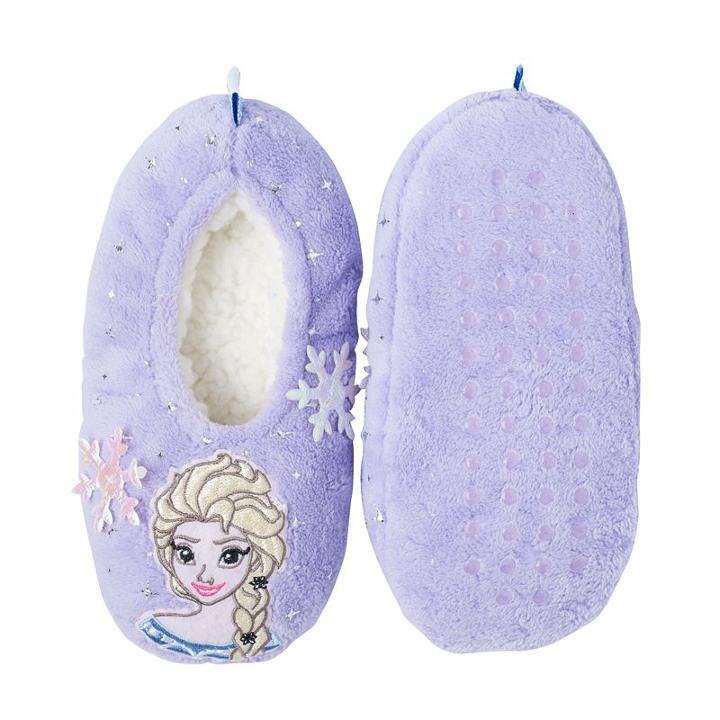Disney's Frozen Elsa Girls 4-16 Slippers, Size: M-l, Purple