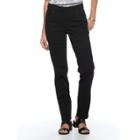 Women's Croft & Barrow&reg; Twill Pull-on Pants, Size: 10, Black