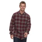 Men's Sonoma Goods For Life&trade; Slim-fit Flannel Button-down Shirt, Size: Medium, Dark Pink