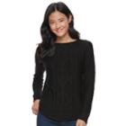 Juniors' So&reg; Shirttail Cable-knit Sweater, Teens, Size: Xl, Oxford