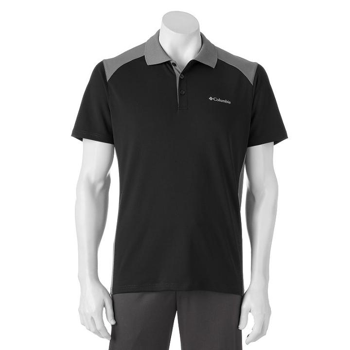 Men's Columbia Omni-wick Werner Bay Ii Polo, Size: Small, Grey (charcoal)