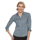 Women's Dana Buchman Poplin Blouse, Size: Large, Oxford