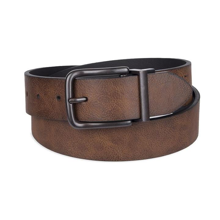 Men's Sonoma Goods For Life&trade; Reversible Cut-edge Belt, Size: Large, Grey Other