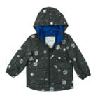 Boys 4-7 Carter's Printed Hooded Zip Lightweight Jacket, Size: 5-6, Grey