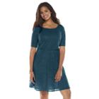 Juniors' Plus Size Wrapper Lace A-line Dress, Girl's, Size: 2xl, Brt Blue