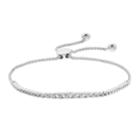 Sterling Silver 1 Carat T.w. Diamond Bolo Bracelet, Women's, White