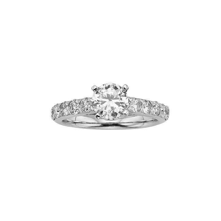 Round-cut Igl Certified Colorless Diamond Engagement Ring In 18k White Gold (1 3/4 Ct. T.w.), Women's, Size: 8