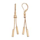 Simply Vera Vera Wang Box Chain Nickel Free Bar Drop Earrings, Women's, Gold