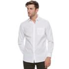 Men's Marc Anthony Slim-fit Natural Stretch Button-down Shirt, Size: Medium, White
